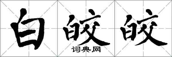 翁闿运白皎皎楷书怎么写