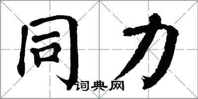 翁闿运同力楷书怎么写