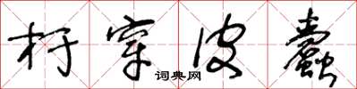 王冬龄杅穿皮蠹草书怎么写
