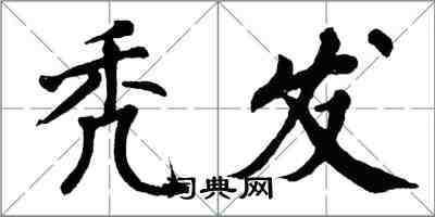 翁闿运秃发楷书怎么写