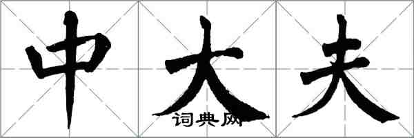 翁闿运中大夫楷书怎么写