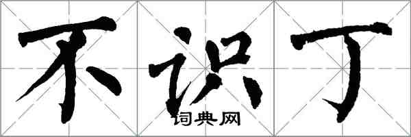 翁闿运不识丁楷书怎么写