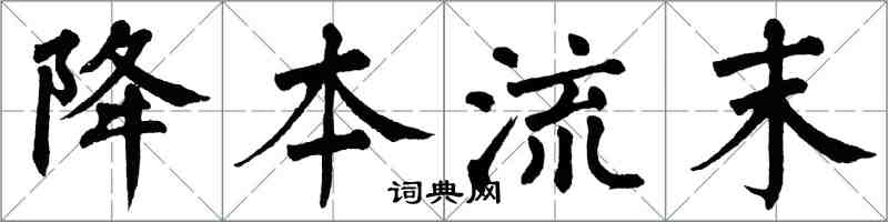 翁闿运降本流末楷书怎么写