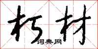 钱沛云朽材行书怎么写