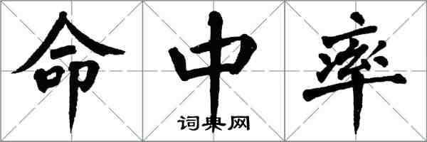 翁闿运命中率楷书怎么写