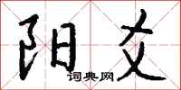 钱沛云阳爻行书怎么写