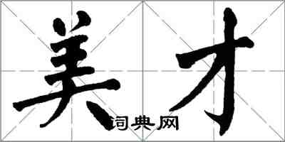 翁闿运美才楷书怎么写