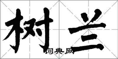 翁闿运树兰楷书怎么写