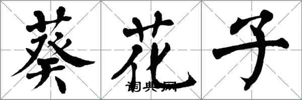 翁闿运葵花子楷书怎么写