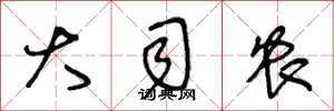 王冬龄大司农草书怎么写