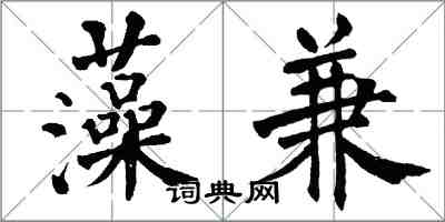 翁闿运藻兼楷书怎么写
