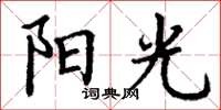 丁谦阳光楷书怎么写