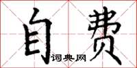 丁谦自费楷书怎么写