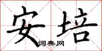 丁谦安培楷书怎么写