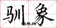 丁谦驯象楷书怎么写