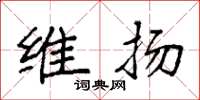 袁强维扬楷书怎么写