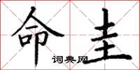 丁谦命圭楷书怎么写