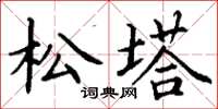 丁谦松塔楷书怎么写