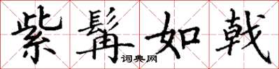丁谦紫髯如戟楷书怎么写