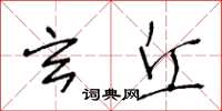 王冬龄玄丘草书怎么写