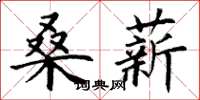 丁谦桑薪楷书怎么写