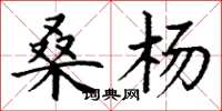 丁谦桑杨楷书怎么写