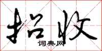 曾庆福招收行书怎么写