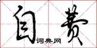 曾庆福自费行书怎么写