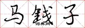曾庆福马钱子行书怎么写