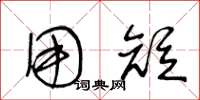 王冬龄用短草书怎么写