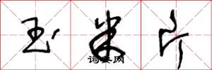 王冬龄玉米片草书怎么写