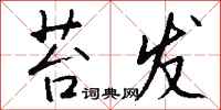 钱沛云苔发行书怎么写