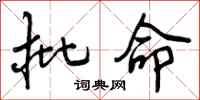 曾庆福批命行书怎么写