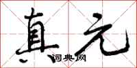 曾庆福真元行书怎么写