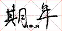 曾庆福期年行书怎么写