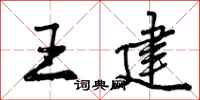 曾庆福王建行书怎么写