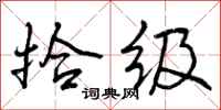 曾庆福拾级行书怎么写