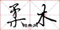 曾庆福柔木行书怎么写