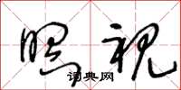 王冬龄瞑视草书怎么写