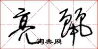 王冬龄亮丽草书怎么写