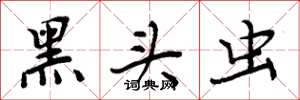 周炳元黑头虫楷书怎么写
