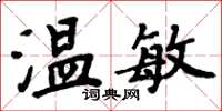周炳元温敏楷书怎么写