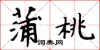 周炳元蒲桃楷书怎么写