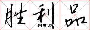 钱沛云胜利品行书怎么写
