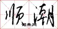 钱沛云顺潮行书怎么写