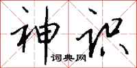 钱沛云神识行书怎么写