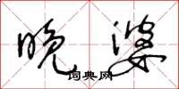 王冬龄晚婆草书怎么写