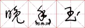 王冬龄晚香玉草书怎么写