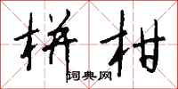 钱沛云栟柑行书怎么写