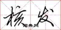 田英章核发行书怎么写